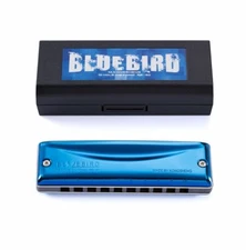 Kongsheng Bluebird Harmonica-Solid Poly Comb-Sleek Design- USA DEALER SHIPS FAST