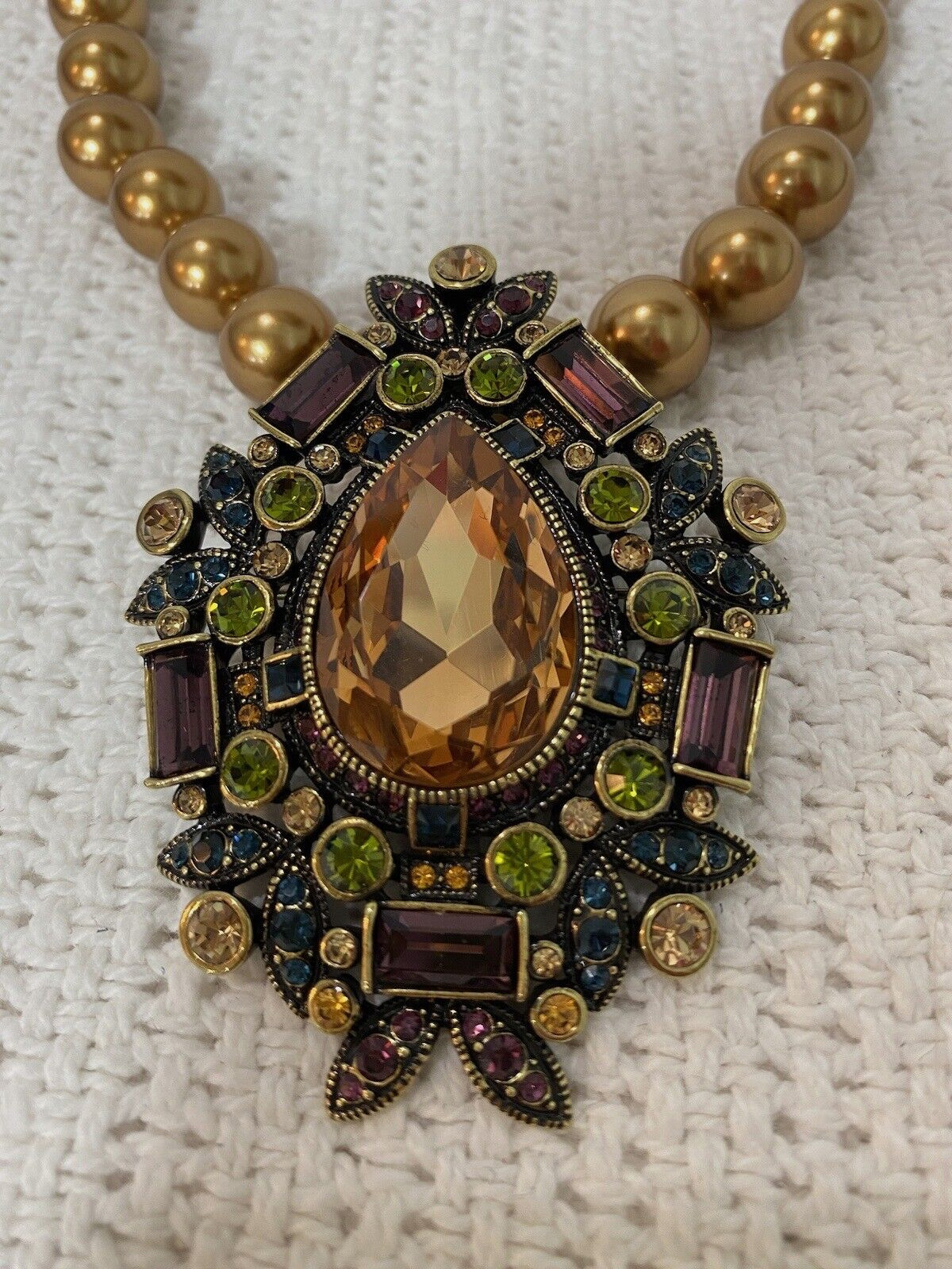 HEIDI DAUS COLLECTION STATEMENT NECKLACE/BROOCH - image 1