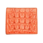 Orange Crocodile Skin Bifold Wallet