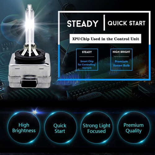 For Cadillac DTS 2006-2011 4Pcs Xenon HID Headlight HI/LO & LED Fog Light Bulbs - Picture 2 of 17