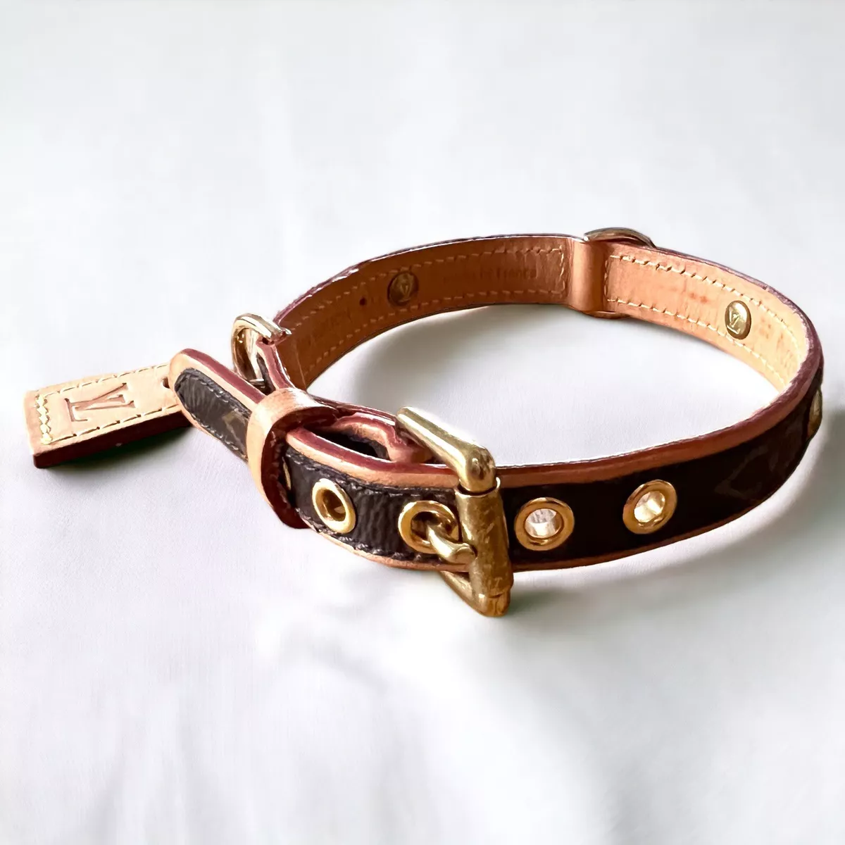 Louis Vuitton Monogram Baxter Dog Collar - Brown Pet Accessories