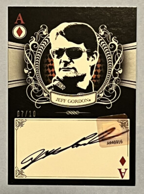 2009 Wheels #21 Jeff Gordon Main Event Marks Ace Of Diamonds Auto #07/10 HOF SSP