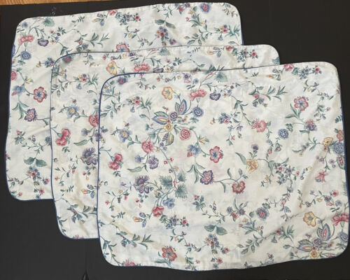 Laura Ashley Menge 3 Queen Blumen Kissen Shams Vintage EUC Made in USA