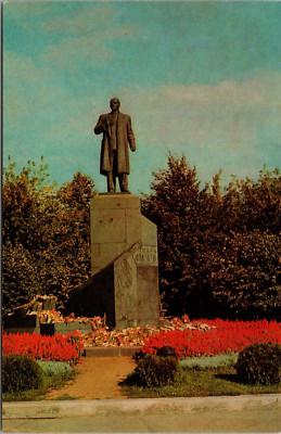 Postcard Novgorod Russia Monument to V. I. Lenin, Reconstructed 1956