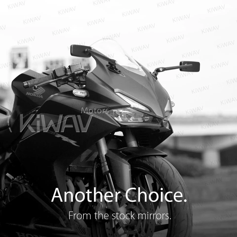 Black ClassicPlus fairing mirror black base adjustable for Kawasaki Ninja ZX ZZR - Image 3 of 4