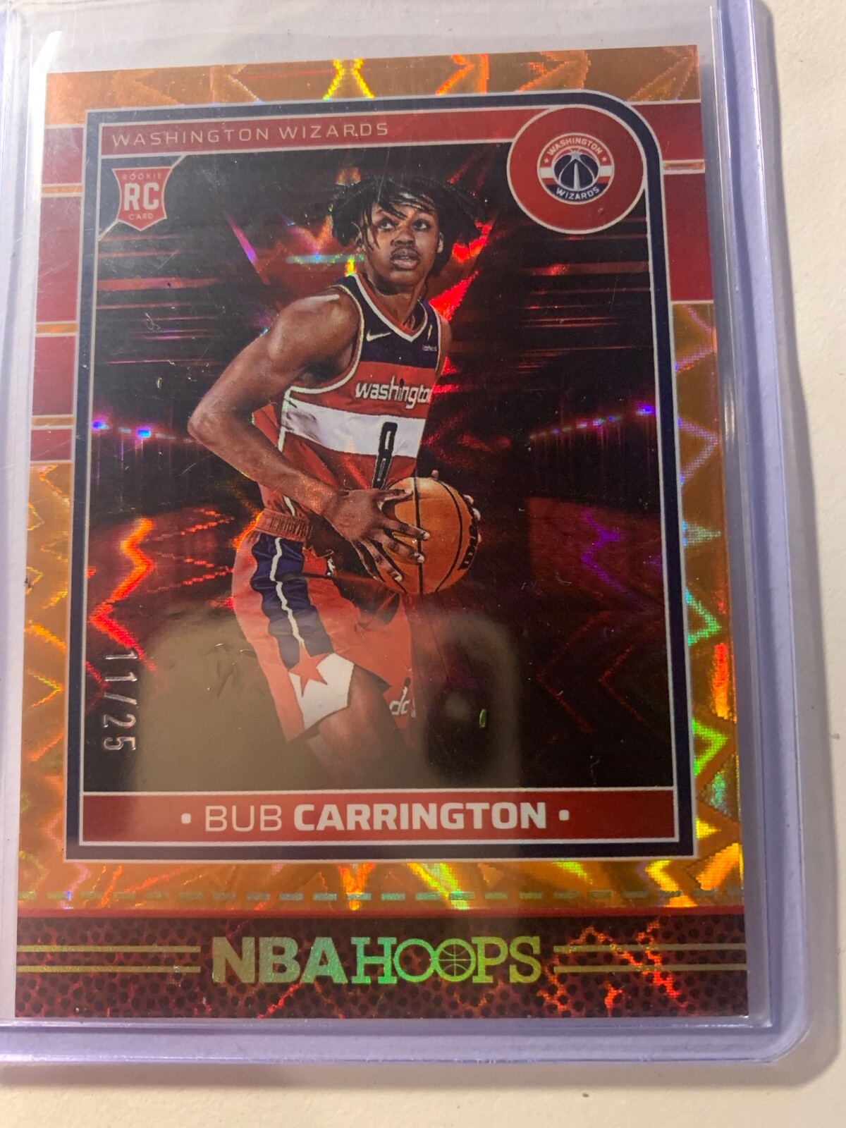 2024-25 NBA Hoops Bub Carrington Orange EXPLOSION /25 (RC) #244🔥
