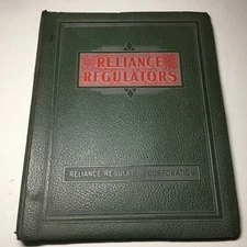 Rare Vintage 1935 Reliance Manufacturing Company Regulator Manual and Bulletins