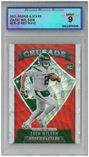 2021 Panini Rookies & Stars ZACH WILSON #CR-21 Crusade Red Wave 💎 DSG 9 Mint