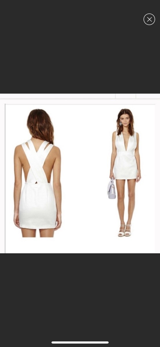 nasty gal white mini dress White Denim Halterneck Mini Dress