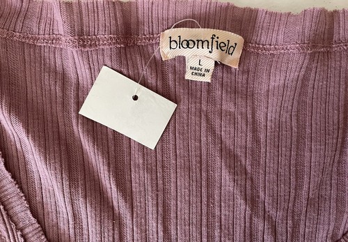 Bloomfield Women’s Blush Scoop Neck 3/4 Sleeve Cropped Ruffle Blouse s L - Picture 5 of 8
