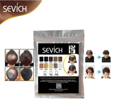 SEVICH - HAIR BUILDING THICKENING FIBRES- REFILL BAG - 50g - Dark Brown