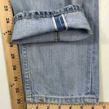Gilded Age Mens 31x33 Selvedge Jeans Light Wash Distressed Slim Straight USA