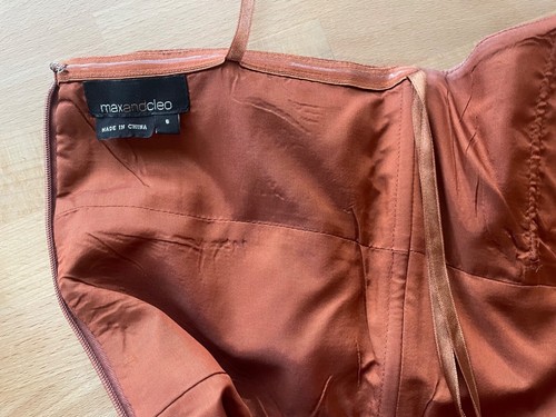 Max and Cleo Sleeveless Dress * Bronze * Size 6 * Rayon/Polyester/Nylon - Picture 5 of 6