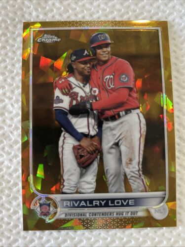2022 Topps Chrome Update Sapphire Juan Soto/Albies #US310 Rivalry Love /50