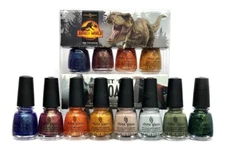 China Glaze Nail Lacquer MINI JURASSIC WORLD - Let 'Em Roar! 8 Colors x 1/8oz