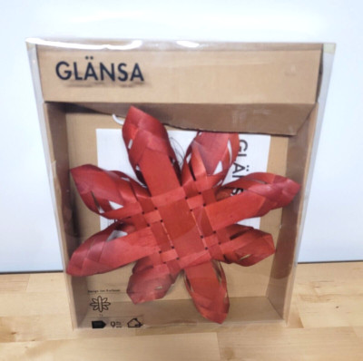 Ikea Glansa Star Red Jon Karlsson Lighted Wood Christmas Corded Electric 2005
