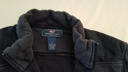 Boy’s/Kid’s Vineyard Vines 1/4 Zip Pullover Sweatshirt Size Large BLUE COTTON - Picture 7 of 11