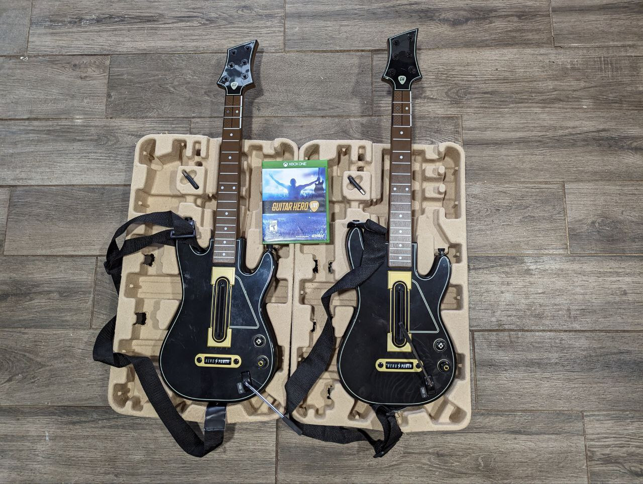 Guitar Hero Live (Xbox One) With 2 Guitars, Dongles, and Game eBay