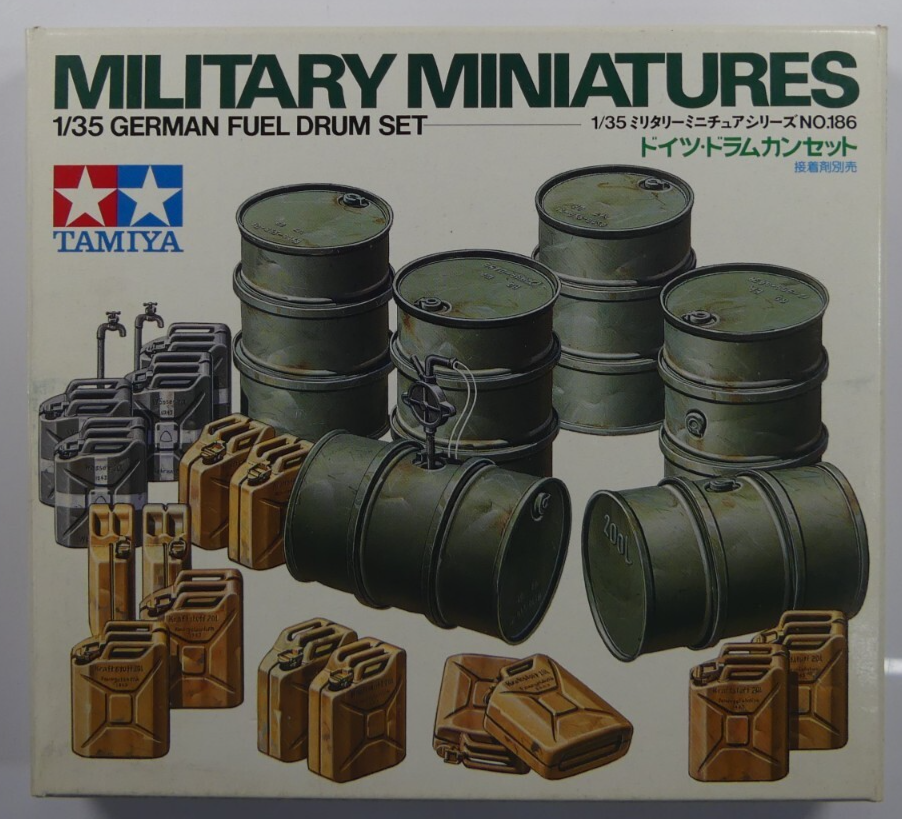 Tamiya 1/35 German Fuel Drum Set 35186 Military Miniatures