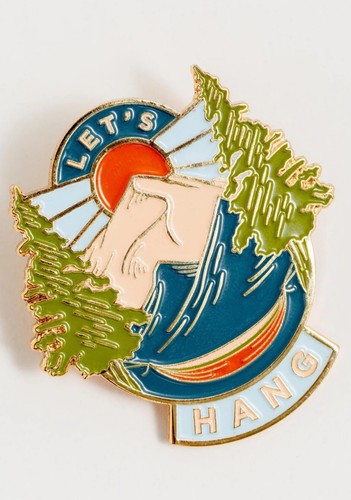 United By Blue Let’s Hang Enamel Pin 1.5" x 1.25" - Picture 2 of 3
