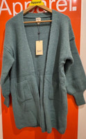 🔥Yumi Blue Knitted Longline Cardigan, NEW, Size S/M, RRP £50,  B170