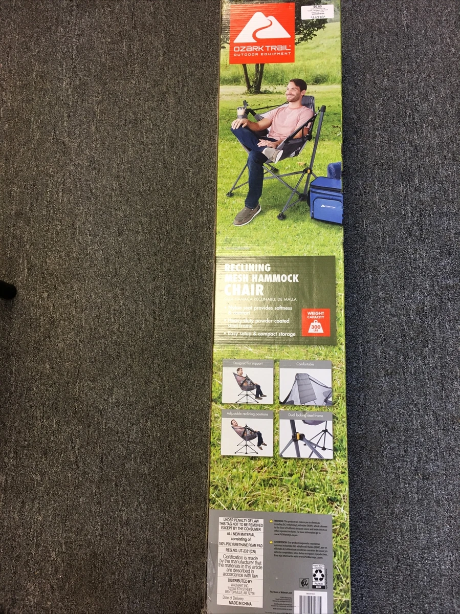 Ozark Trail Comfort Reclining Chair Seat Mesh Hammock Camp Chair