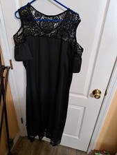 321 SALE! Ladies 3xl Sequin Black Dress With Lace See Sizes In Description