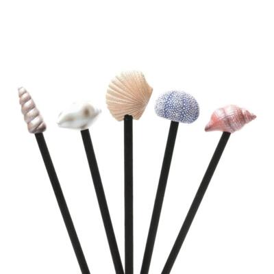 Jardinopia Meer Motiv wiederverwendbare Schilf Diffusor Dekorationen-Set mit 5 Muscheln