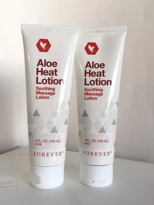 2 x Forever Living Aloe Heat Lotion 118 ml Each Soothing Massage Lotion KU