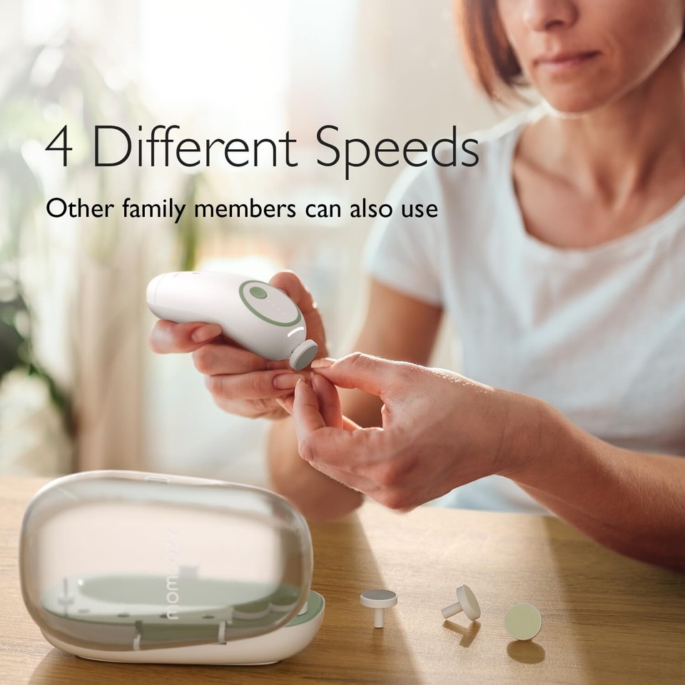 Momcozy Baby Nail File Electric, Gentle Baby Nail Trimmer Electric