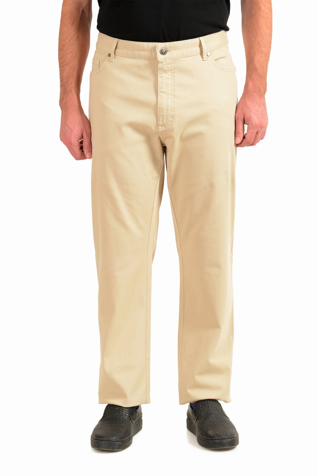 Ermenegildo Zegna Mens Beige Stretch Straight Leg Jeans US 42 IT 58 27390₽