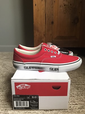 Size 9 - VANS Supreme x Era Pro Motion Logo Red for sale Size 9 - VANS Supreme x Era Pro Motion Logo Red for sale