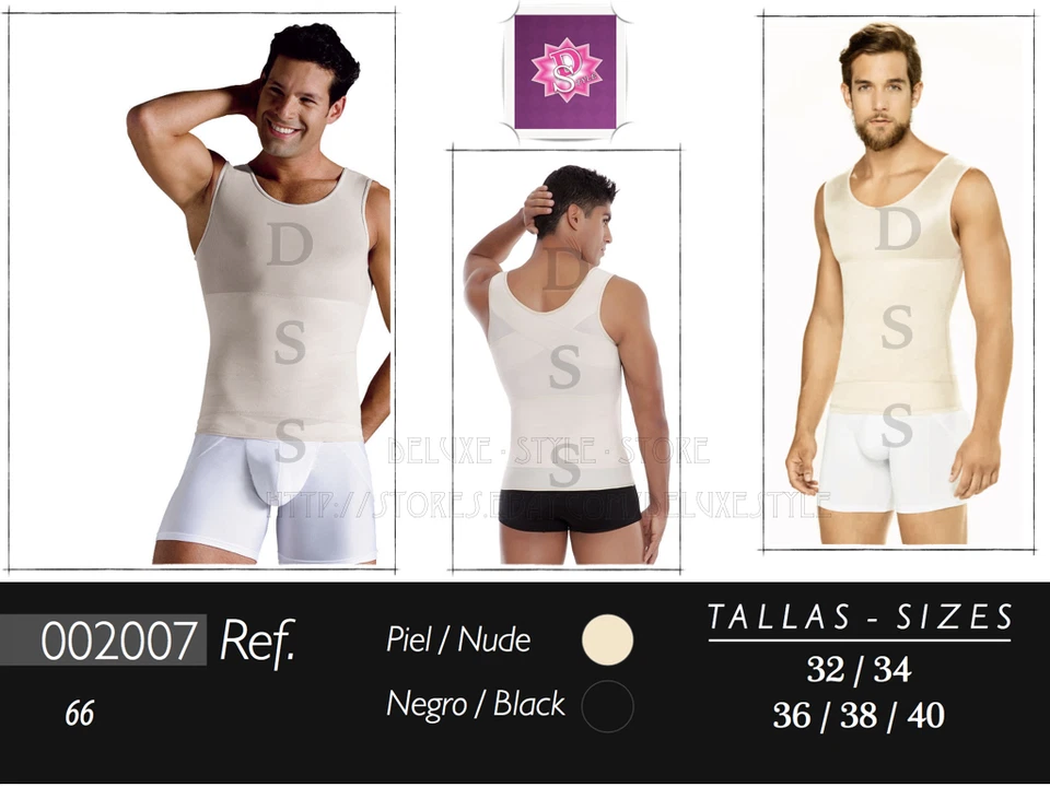 FAJA COLOMBIANA PARA HOMBRE TOP HOMBRE TANK POWERNET SHAPEWEAR GEORDI 002007 Foto 2 de 4