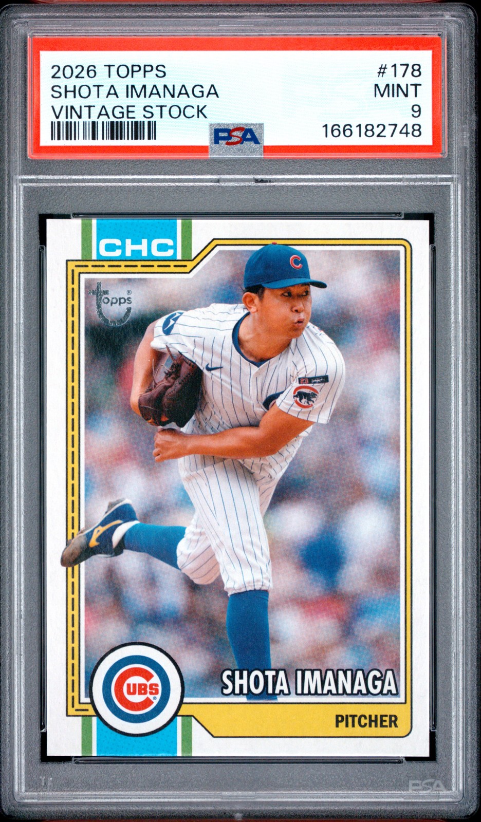 2026 TOPPS VINTAGE STOCK #178 SHOTA IMANAGA 61/99 PSA 9