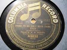 1915 W. H. SQUIRE Cello Hamilton Harty Piano Drink to me Only COLUMBIA A5832