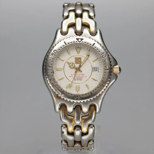 ELGIN FK-664-C White Men's Analog Quartz Wristwatch Used Face size 36.9 mm used - Picture 3 of 9