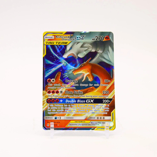 Reshiram & Charizard GX - 20/214 Unbroken Bonds Holo Ultra Rare Pokemon - LP