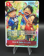 One Piece CCG Ace & Sabo & Luffy OP13-007 SR Foil EN Alternate Art
