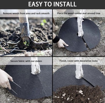 Weed Barrier And Root Protector For Trees