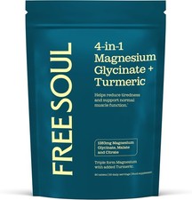 Magnesium Glycinate Turmeric 1283mg Bisglycinate Citrate Malate 90 Vegan Tablets 0.11 per thousand milligrams