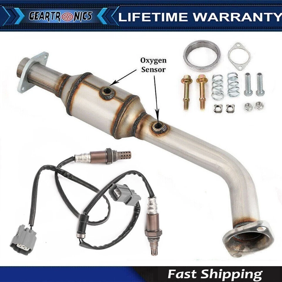 Каталитический преобразователь с комплектом датчиков O2 для 2003-2011 Honda Element 2,4 л прямая посадка - Изображение 2 из 4