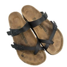 EUC Birkenstock Women Mayari Black Leather Sandals SZ 38