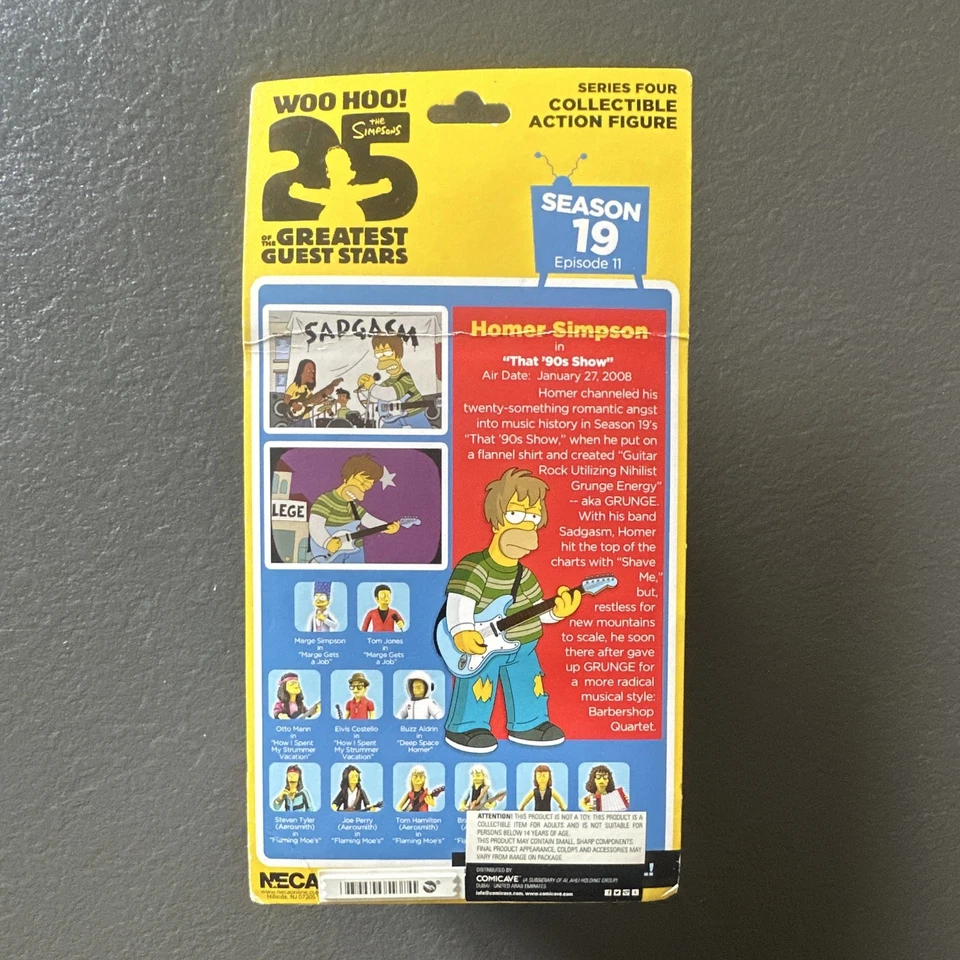 figurine Homer Simpson – Grunge / Sadgasm, NECA, issue de la collection The Simp - Photo 2/4