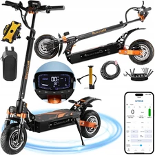 6000W 10" Electric Scooter 52V 33AH Dual Motor Folding OffRoad E-Scooter 70km/h