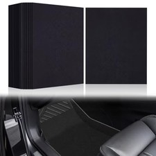 50 Pcs Disposable Floor Mats for Cars 15.7'' x 19.6'' Black Non Woven Fabric