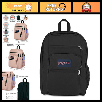 Laptop Backpack for 15  Laptop - Ergonomic, 2 Compartments, Haul Handle, Black