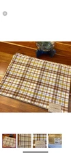 New Harvest Plaid Brown Plaid Fall Cloth Placemats Set of 4