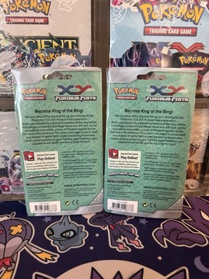 POKEMON XY FURIOUS FISTS CHECKLANE BLISTER BOOSTER PACK BOTH