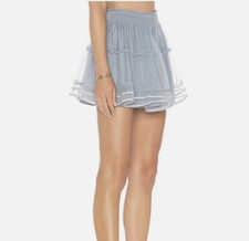 TULAROSA "Delany" Skirt In Vintage blue, small, balletcore, feminine, Coquette