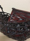 Antique Japanese Bamboo Rattan Burl Wood Root Boat FUNAGATA Ikebana Basket Vase — photo 9